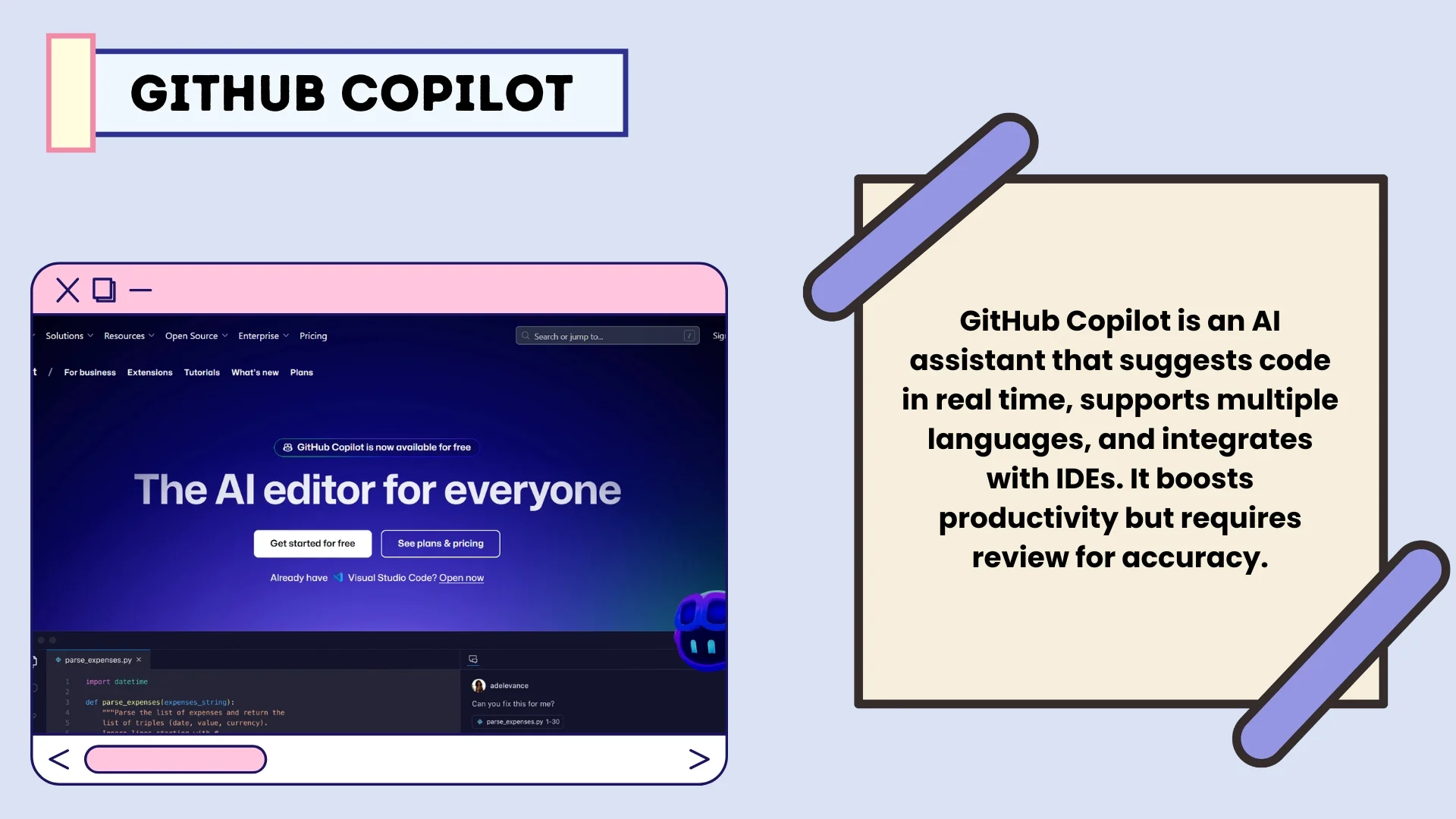 GitHub Copilot &ndash; AI App Generator for Developers