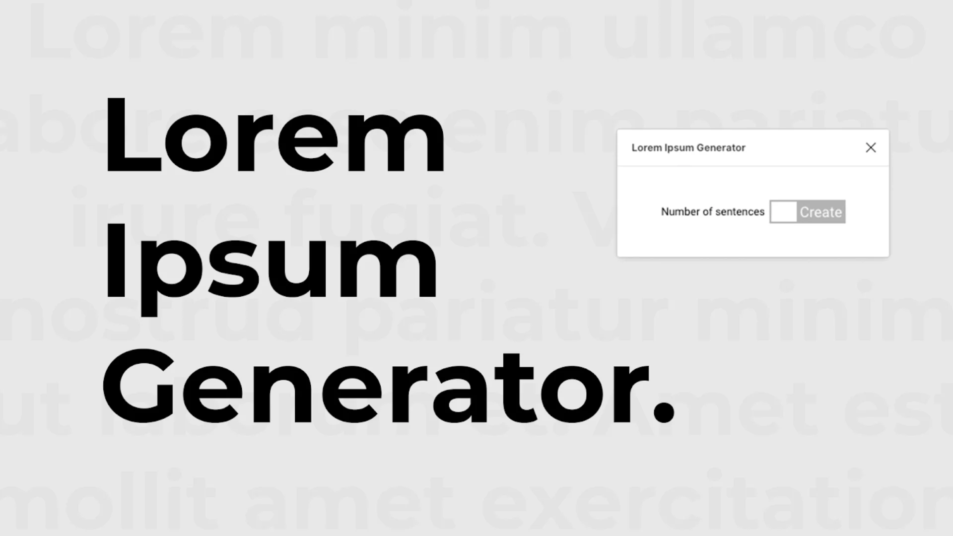 Lorem Ipsum Generator